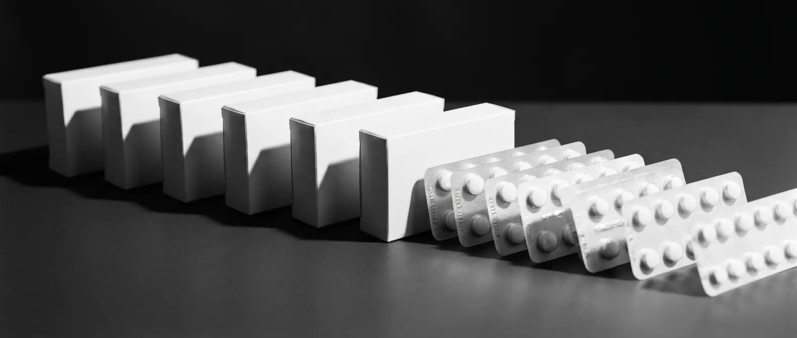 Evolab Laboratories packaging, photographed as a range
